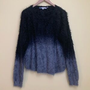 Cecico | Teddy Fuzzy Furry Ombre Stretchy Long Sleeve Round Neck Sweater L